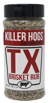 SeKiller Hogs BBQ TX Brisket Dry Rub, Championship Texas Barbecue asoning Blend for Smoking and Grilling, Use on Beef, Ribs, Steaks, or Turkey, 11 oz Shaker