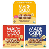MadeGood Mornings Soft-Baked Oat Bars, 30-Count 1.16lb variety