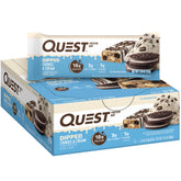Quest Nutrition Dipped Chocolate Cookies & Cream Protein Bars High Protein Low Carb Gluten Free Keto Friendly 12 Count