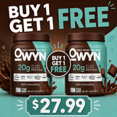 OWYN Only What You Need Plant-Based Protein Powder, Dark Chocolate, 1.17 lbs (Pack of 2)