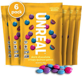 Unreal Dark Chocolate with Crispy Quinoa, Zero Sugar Alcohols, Non-GMO, 5 Oz (Pack of 6)