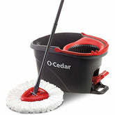 O-Cedar EasyWring Spin Mop & Bucket System Red, Gray
