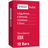 RXBAR Protein Bars 12g Protein Gluten Free Snacks Strawberry 22oz Box (12 Bars)