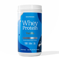 Santo Remedio Vanilla Whey Protein Premium Whey Protein Powder 24g of Protein per Serving 30 Servings