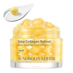 SUNGBOON EDITOR Deep Collagen Retinol Capsule Cream, Firm-Looking Moisturizer for Fine Lines & Dry Skin, with Copper Peptide, White Spicules & Adenosine, Korean Skincare, 1.69 fl oz