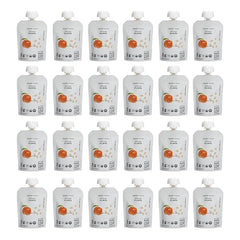 White Leaf Provisions Organic Purees/Baby Food Pouches - Fruits, Veggies & Grains, Toddler snack, Regeneratively Farmed, No Added Sugar, Non-GMO, BPA-Free Pouches 3.17 oz (Pack of 24, Peach + Oat)