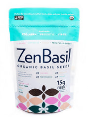 Zen Basil Seeds | edible basil seeds, kosher, non-gmo, lectin free, gluten free, plant based, keto, paleo, vegan | 15g fiber per/serv | 14oz | more fiber than chia seeds | prebiotic