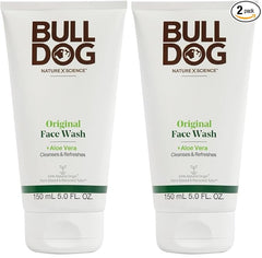 BULLDOG Mens Skincare and Grooming,Original Face Wash,5 Fluid Ounce,(Pack of 2)