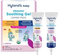 Hyland's Baby Organic Day and Night Soothing Gel Combo Pack, Cooling Gel for Oral Discomfort, Easy-to-Apply, Ages 2 Months and Up, 1.06 Ounce (2 Tubes of 0.53 oz.)