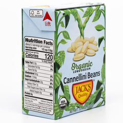 Jack's | Organic Cannellini White Beans 13.4 oz. | Filled with Protein & Fiber, Low Sodium & Non-GMO | (8-PACK)