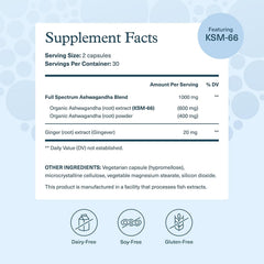 Youtheory Ashwagandha - with Organic KSM-66 Ashwagandha - Herbal Blend to Support Stress Relief & Energy Levels* - Helps Support Mood* - 60 Vegetarian Capsules (30-Day Supply)