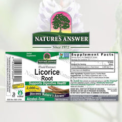 Nature's Answer Licorice Root | Herbal Supplement | Supports Digestive Health | Non-GMO & Kosher | Alcohol-Free, Gluten-Free & Vegan 1oz