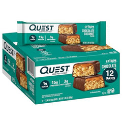 Quest Nutrition Crispy Chocolate Coconut Hero Protein Bar 15g Protein 1g Sugar 3g Net Carbs Gluten Free Protein Snack Keto Friendly 12 Count