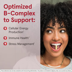 Vitamin B Complex - 100 Veggie Caps - B-Complex Formula -Cellular Energy & Metabolism Support - Supports Brain, Cellular & Cardiovascular Health - 100 Servings