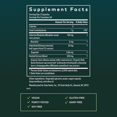 Gaia Herbs Adrenal Health Daily Support - Herbal Supplement with Ashwagandha, Holy Basil & Schisandra - Help Maintain Healthy Energy & Stress Levels* - 120 Vegan Liquid Phyto-Caps (60 Servings)