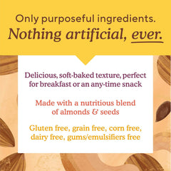 Almond Flour Snack Bars (Peanut Butter Chocolate) with Organic Coconut Oil, Chia Seeds, Sunflower Seeds, and Flax Seeds, 6oz, 6 Count