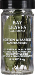 Morton & Bassett California Bay Leaves, 0.14 oz – Non-GMO, Salt-Free, Bold and Fragrant Leaves for Soups, Roasts & Mediterranean Cuisine