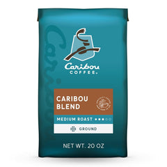 Caribou Coffee, Medium Roast Ground Coffee, Caribou Blend 20 Ounce Bag (Pack 1)