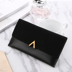 Frosted Color Matching Long Wallet for Ladies