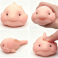 Stress Relief Squishy Soft Blobfish Squeeze Toy, Slow Rising Ugly Fish Desktop Fidget Toy, Anxiety Relief Toy Gift