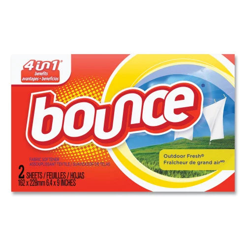 Bounce Fabric Softener Sheets, Outdoor Fresh, 2/Box, 156 Boxes/Carton