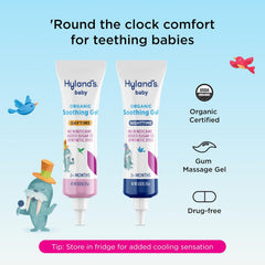 Hyland's Baby Organic Day and Night Soothing Gel Combo Pack, Cooling Gel for Oral Discomfort, Easy-to-Apply, Ages 2 Months and Up, 1.06 Ounce (2 Tubes of 0.53 oz.)