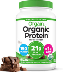 Orgain Organic Vegan Protein Powder, Creamy Chocolate Fudge (Pack of 2) 2lb & 1lb