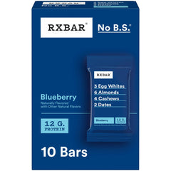 RXBAR Protein Bars, Blueberry, 22oz Box (10 Count)
