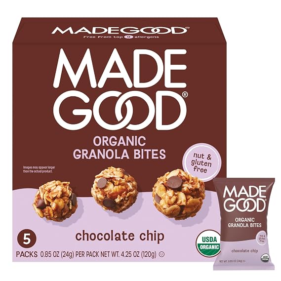 MadeGood Organic Chocolate Chip 5 count 0.85oz