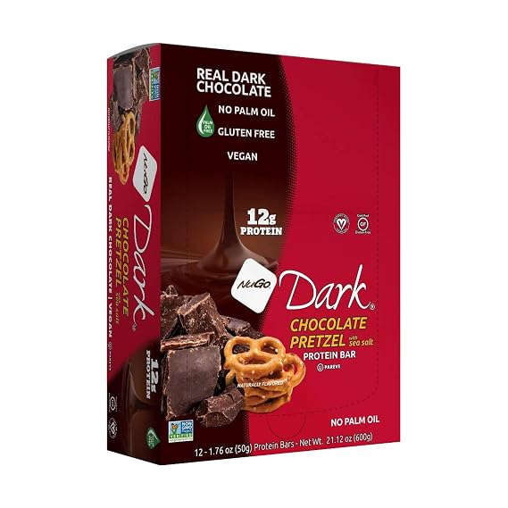 NuGo Dark Chocolate Pretzel Pack of 12
