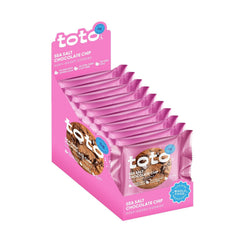 Toto Soft-Baked: Sea Salt Chocolate Chip Cookies with Whole Foods & Superfoods | Vegan, Gluten-Free, 8g Plant-Based Protein, No Artificial Sweeteners | 10 Pack