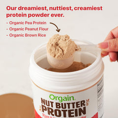 Orgain X Justin's 20g Protein Powder, Chocolate Peanut Butter, 1.17lb