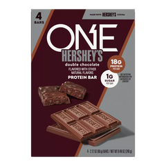 ONE HERSHEY'S Double Chocolate Flavored Protein Bars 4 Pack