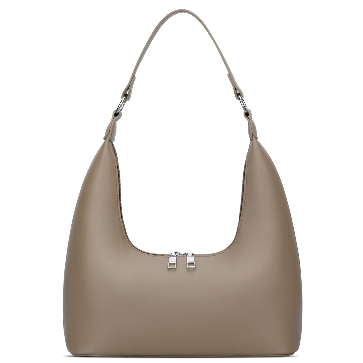 KKXIU Shoulder Bags for Women Underarm Hobo Handbag Clutch Crossbody Purse with Removable Strap and Zipper Closure (A-Apricot)