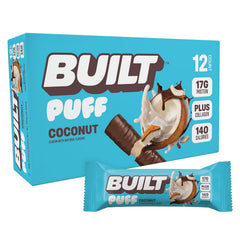 BUILT Bar Puff Protein Bars - Coconut - 12 Count