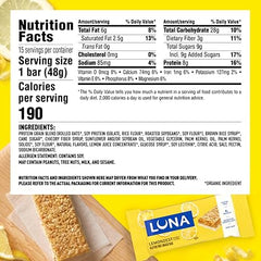 LUNA Bar LemonZest, Gluten Free Snack Bars, 12ct