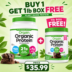 Orgain Organic Vegan Protein Powder, Creamy Chocolate Fudge (Pack of 2) 2lb & 1lb