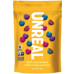 Unreal Dark Chocolate with Crispy Quinoa, Zero Sugar Alcohols, Non-GMO, 5 Oz (Pack of 6)