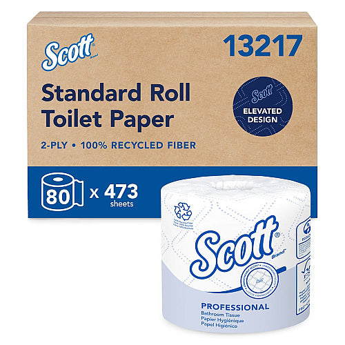 Scott® Pro Standard Toilet Paper, 2-Ply, White, 473 Sheets, 80 Rolls