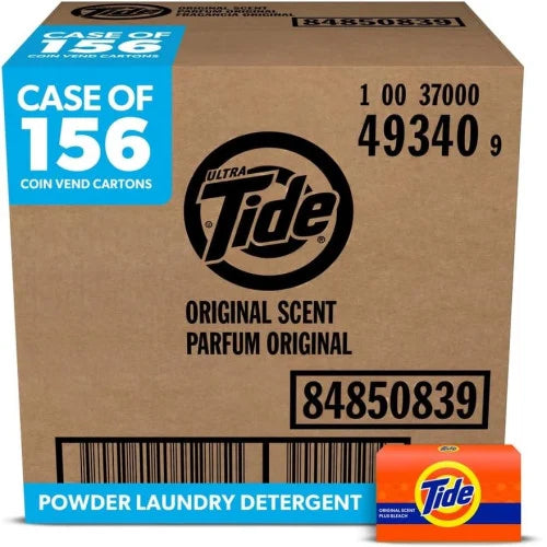 Tide® Vending-Design Laundry Detergent, Powder, 1.5 oz., 156 Packs (49340)