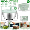 Stainless Steel Salad Spinner 4.17 QT Large Lettuce Washer Spinner with 5 Blade Multifunction Vegetable Dryer for Kitchen Gadget