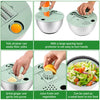 Stainless Steel Salad Spinner 4.17 QT Large Lettuce Washer Spinner with 5 Blade Multifunction Vegetable Dryer for Kitchen Gadget