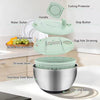 Stainless Steel Salad Spinner 4.17 QT Large Lettuce Washer Spinner with 5 Blade Multifunction Vegetable Dryer for Kitchen Gadget