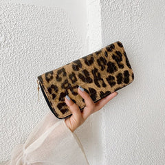 Ladies Leopard Print Zipper Wallet