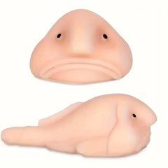 Stress Relief Squishy Soft Blobfish Squeeze Toy, Slow Rising Ugly Fish Desktop Fidget Toy, Anxiety Relief Toy Gift