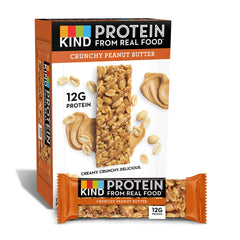 KIND Protein Bars Crunchy Peanut Butter Gluten Free 12g Protein1.76oz 12 count