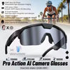 2026 New AI Smart Sports shooting&recording Glasses 800W Camera HD Anti-shake Bicycle Riding Shooting Artifact Windproof Goggles